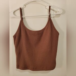 Old Navy Brown Ribbed Camisole Sz Lg